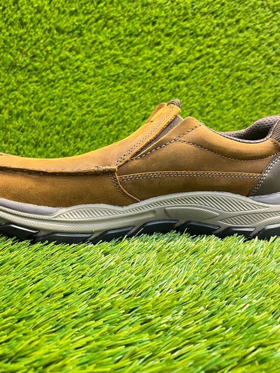 Skechers Respected Calum Mens Size 9 Brown Casual Classic Leather Slip On Shoes main image 10